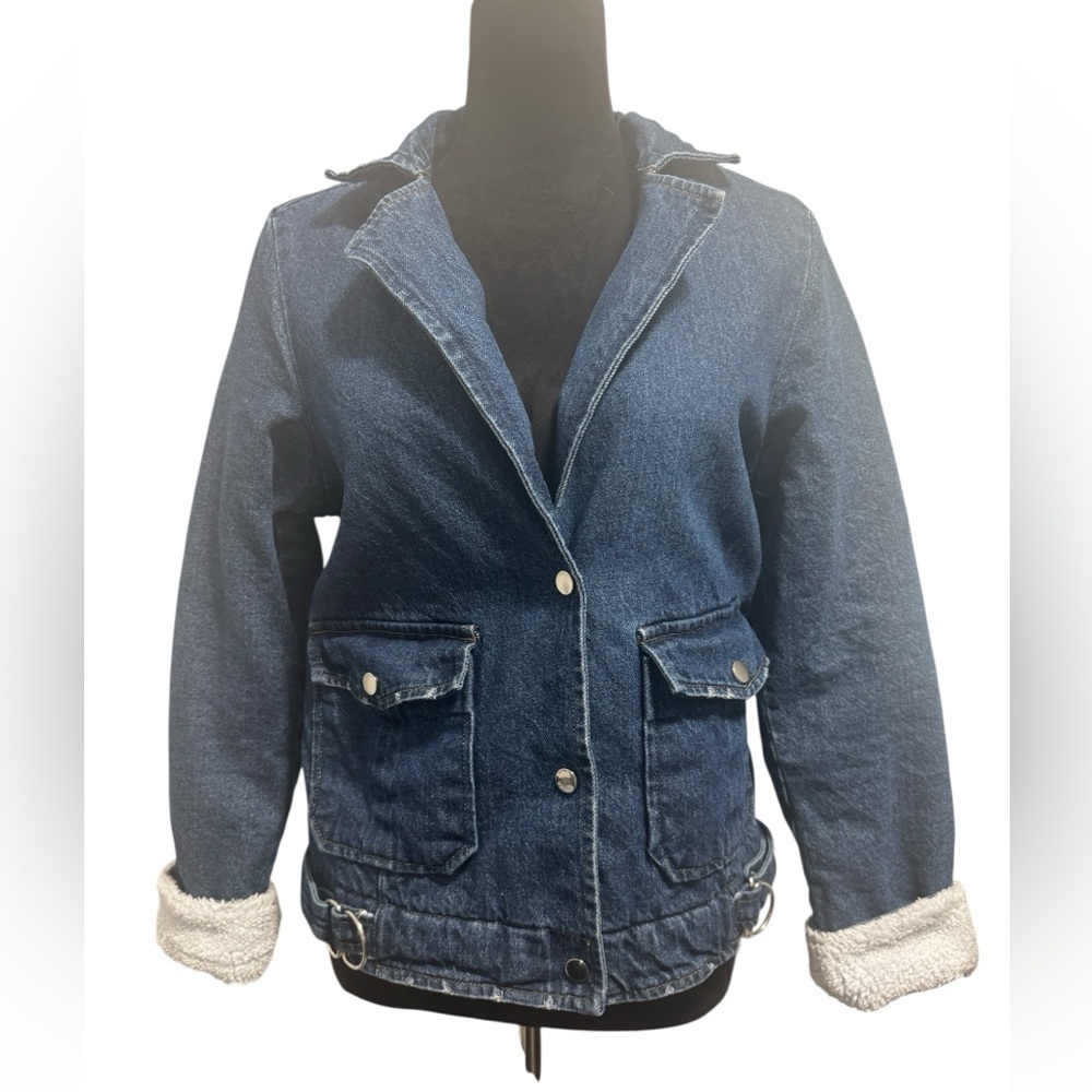 Imelda Denim Sherpa Jacket